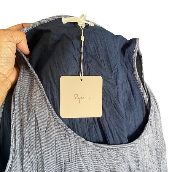 NWT RYU Mod Cloth Layered Tiere Women's Pullover Blue Sleeveless Dress, Large - Picture 7 of 10